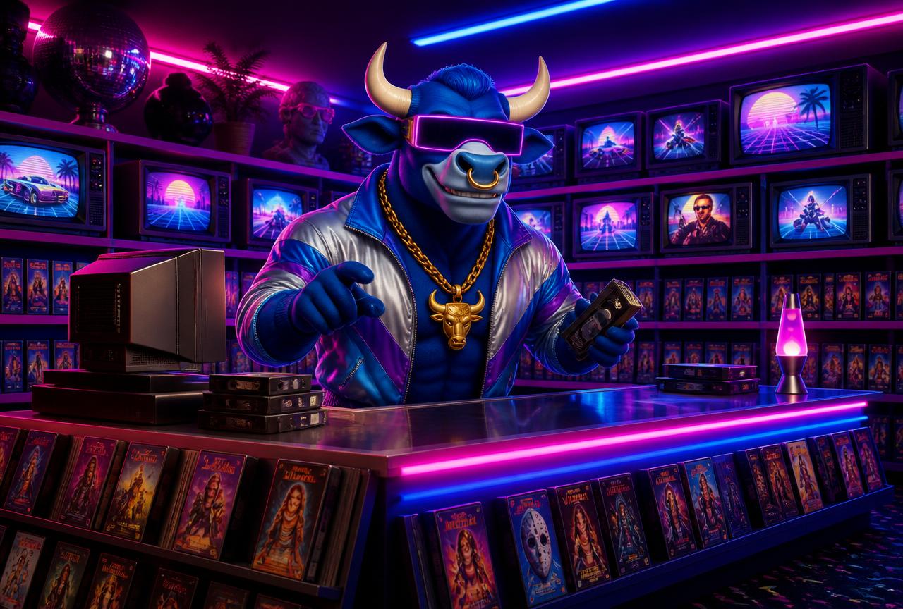 HashCashCow Toshi Video Club slot artwork
