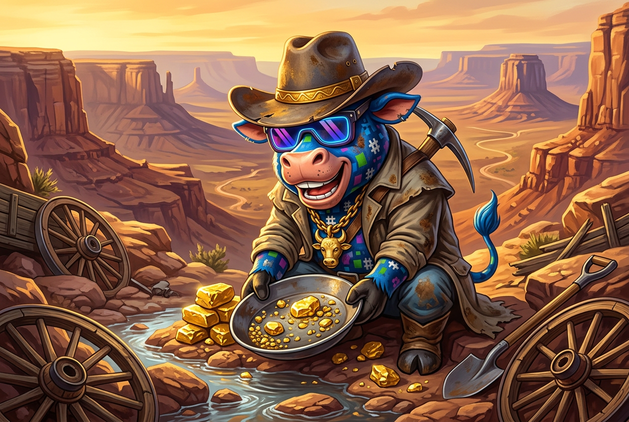 HashCashCow Wild West Gold Megaways slot artwork